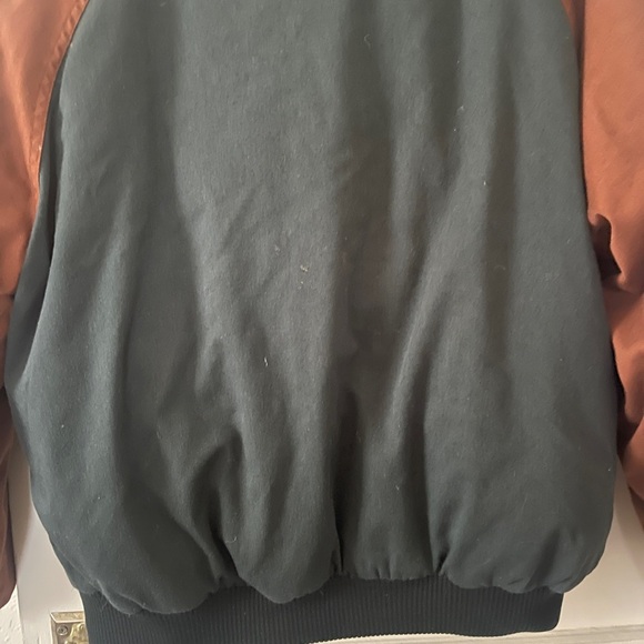 Vintage 90s downtown girl Ash Creek Trading Puffer Coat Leather Elbow Patc XL - Picture 12 of 13